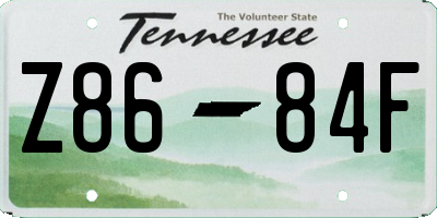 TN license plate Z8684F