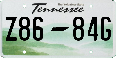 TN license plate Z8684G