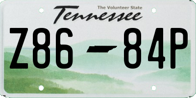 TN license plate Z8684P