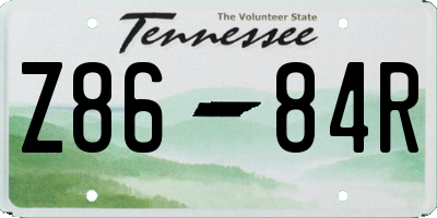 TN license plate Z8684R