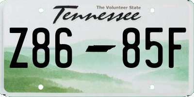 TN license plate Z8685F