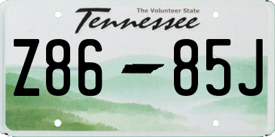 TN license plate Z8685J