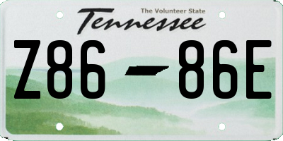 TN license plate Z8686E