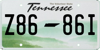 TN license plate Z8686I