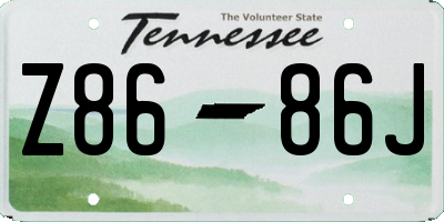 TN license plate Z8686J