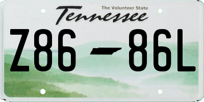TN license plate Z8686L