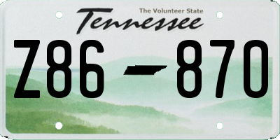 TN license plate Z8687O