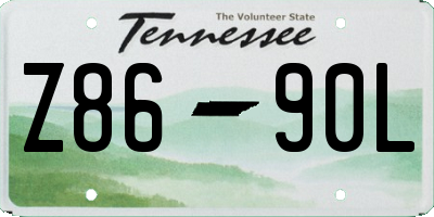 TN license plate Z8690L