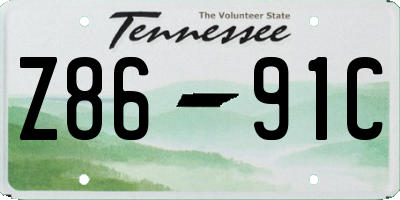 TN license plate Z8691C