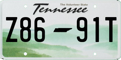 TN license plate Z8691T