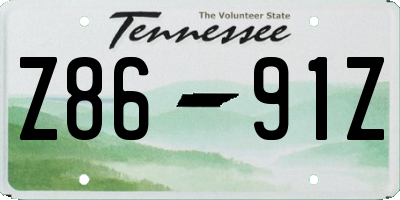 TN license plate Z8691Z