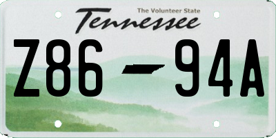 TN license plate Z8694A