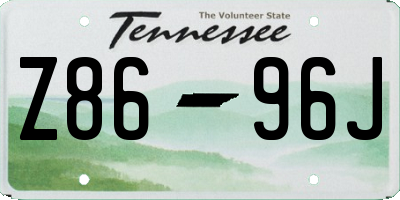 TN license plate Z8696J