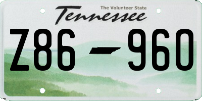 TN license plate Z8696O