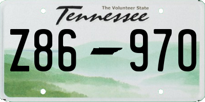 TN license plate Z8697O