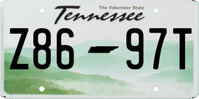TN license plate Z8697T