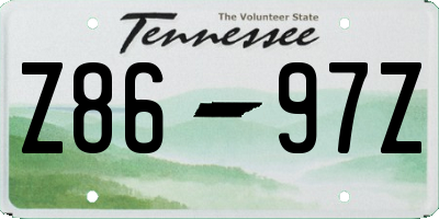 TN license plate Z8697Z
