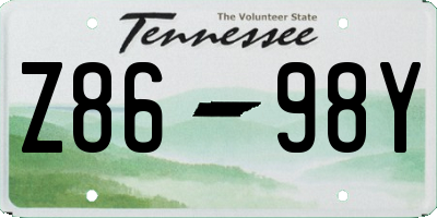 TN license plate Z8698Y