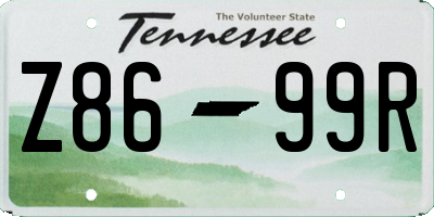 TN license plate Z8699R