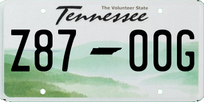 TN license plate Z8700G