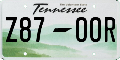 TN license plate Z8700R