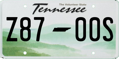 TN license plate Z8700S