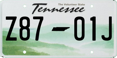 TN license plate Z8701J