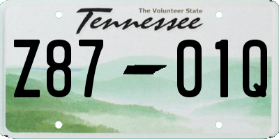 TN license plate Z8701Q