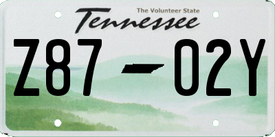 TN license plate Z8702Y