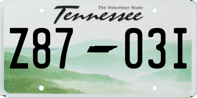TN license plate Z8703I