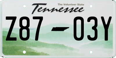 TN license plate Z8703Y