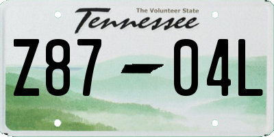 TN license plate Z8704L