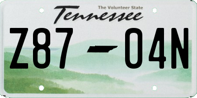 TN license plate Z8704N