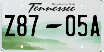TN license plate Z8705A