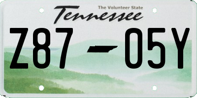 TN license plate Z8705Y
