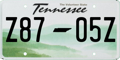 TN license plate Z8705Z