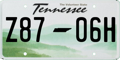 TN license plate Z8706H