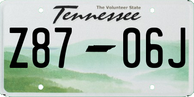 TN license plate Z8706J
