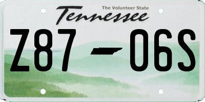 TN license plate Z8706S