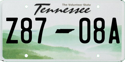 TN license plate Z8708A