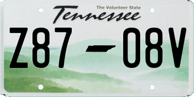 TN license plate Z8708V