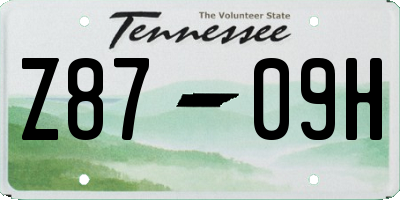 TN license plate Z8709H