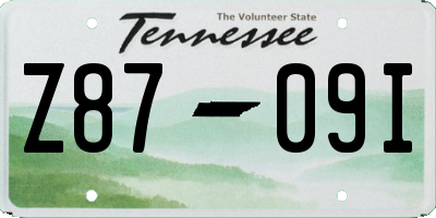 TN license plate Z8709I