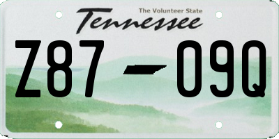 TN license plate Z8709Q