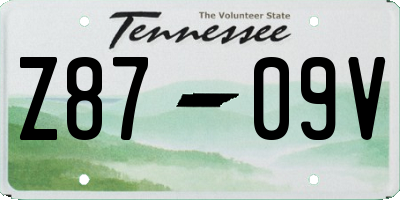 TN license plate Z8709V