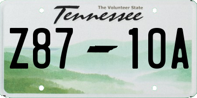 TN license plate Z8710A