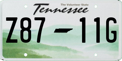 TN license plate Z8711G