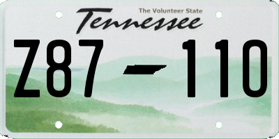 TN license plate Z8711O