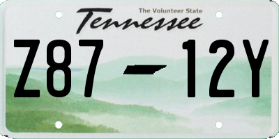 TN license plate Z8712Y