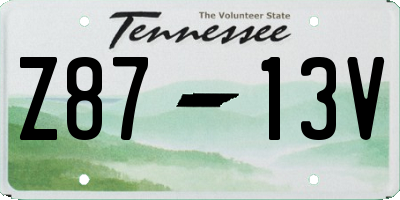 TN license plate Z8713V